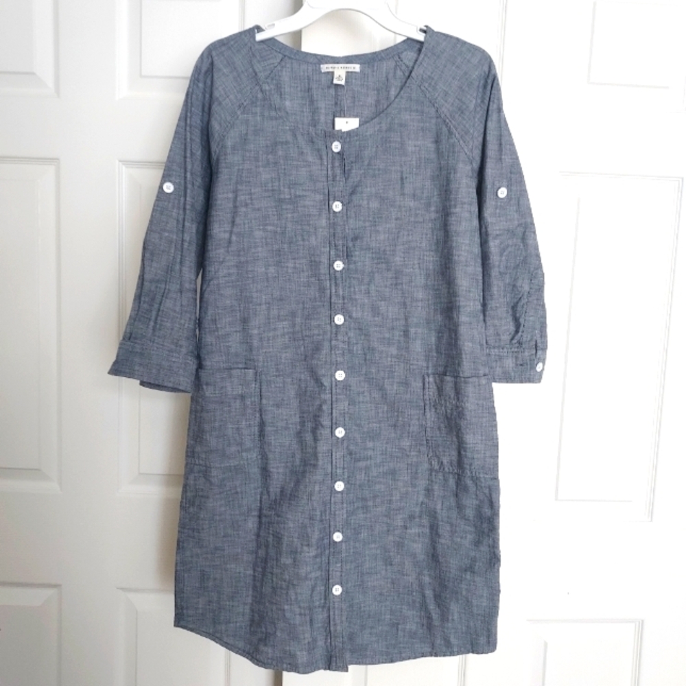 Grey Banana Republic Dress NWT Adjustable Sleeves Size 6